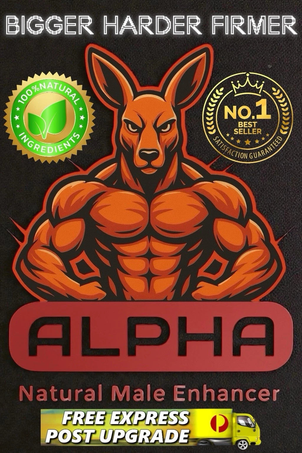 SEX PILL ALPHA MALE ROCK HARD 10 PACK 100% NATURAL BOOST ENERGY & STAMINA 🚀